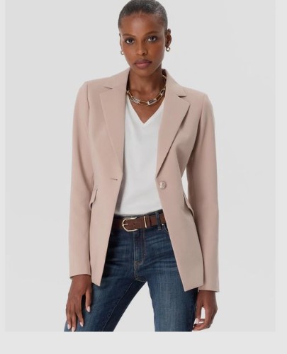 WHBM Luxe Stretch One-Button Blazer