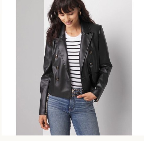 WHBM Faux Leather Jacket