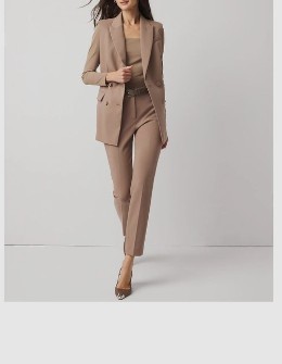 WHBM Luxe Stretch High-Rise Elle Slim Ankle Pant